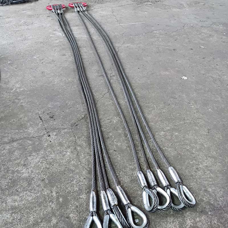 Eslinga de cable con virola de Al prensada